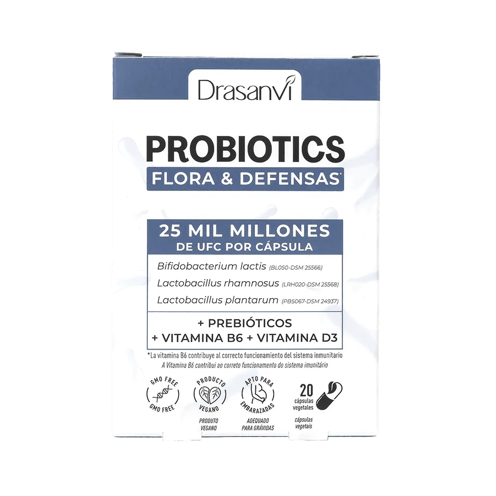 Probiotico flora de Drasanvi para cuidar tu salud digestiva y prevenir la inflamación