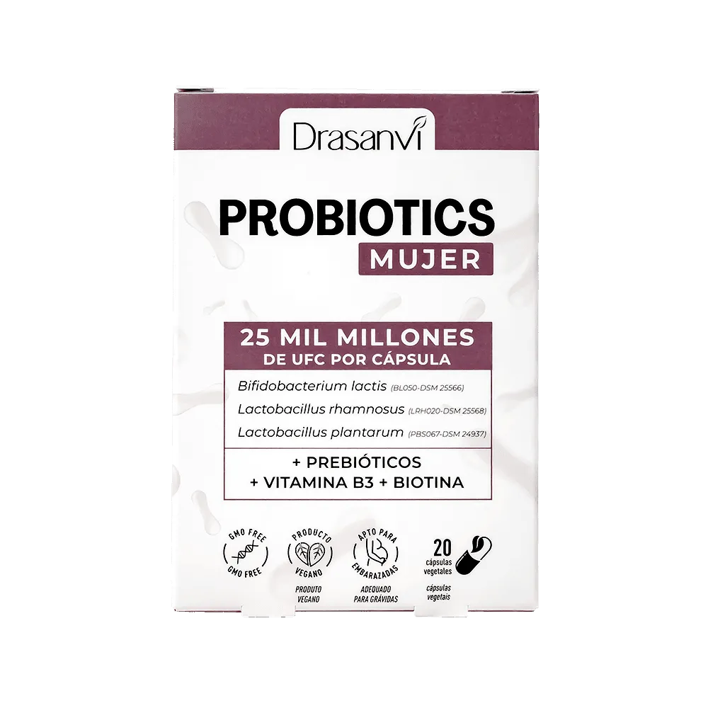 Probiotics mujer de Drasanvi favorece la salud vaginal y ayuda a prevenir infecciones urinarias